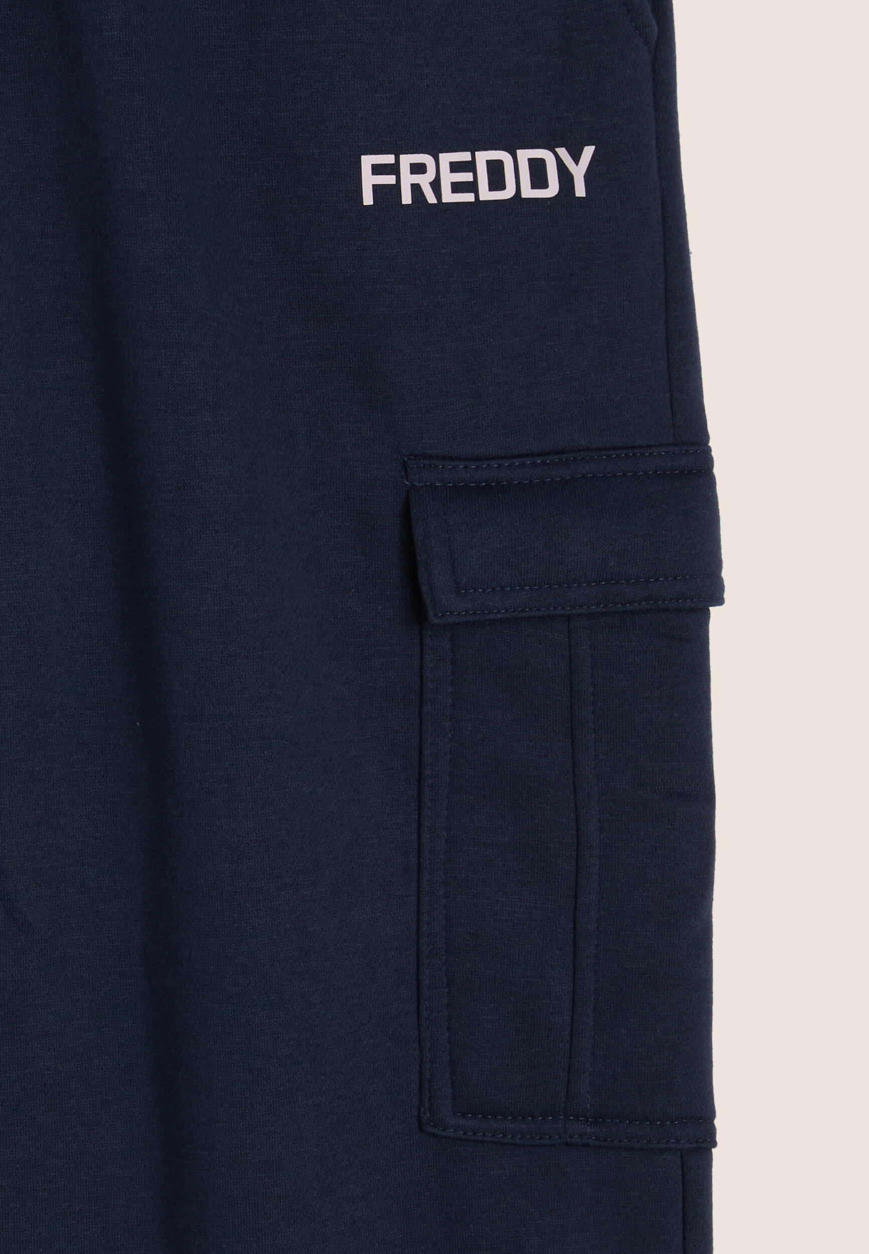 Pantaloni cargo in felpa con tasca applicata 3/3