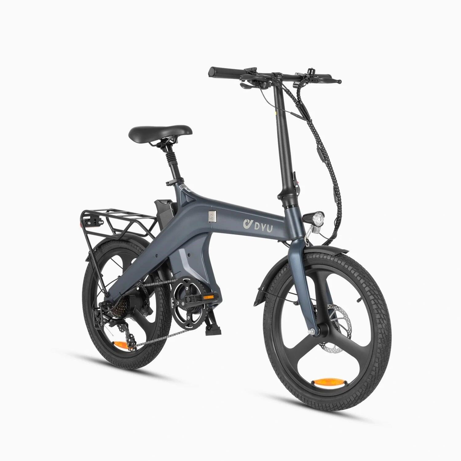 DYU DYU T1 Bicicletta Elettrica 20" - 250W 36V 40km - Blu Grigio
