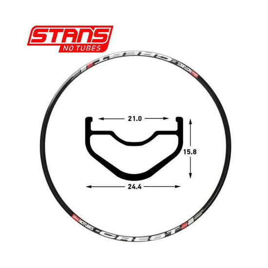 Stans Notubes Felge Crest MK3 275 650b 32h schwarz snt