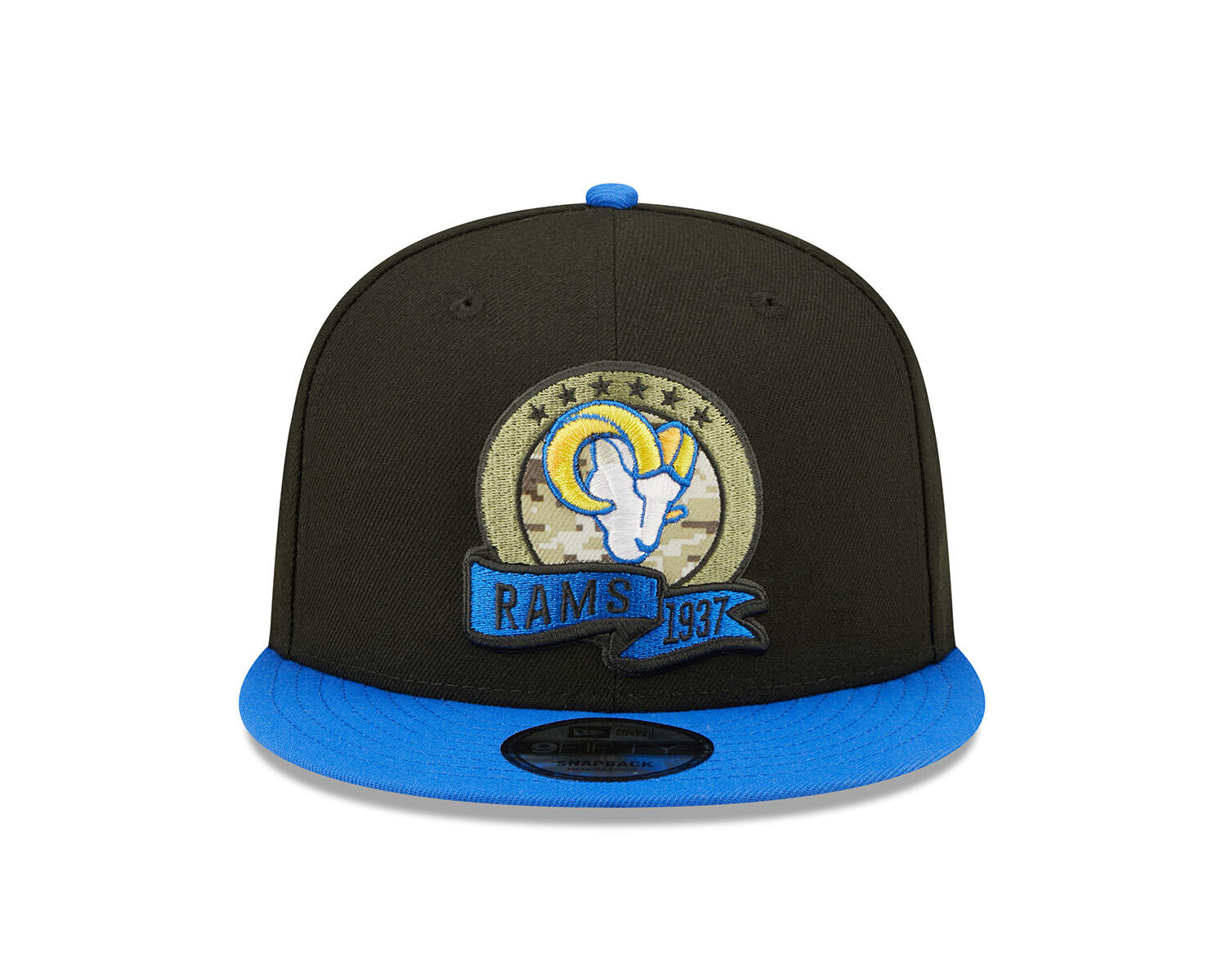 New Era 9FIFTY Cap NFL22 Salute To Service Los Angeles Rams schwarz 3/7