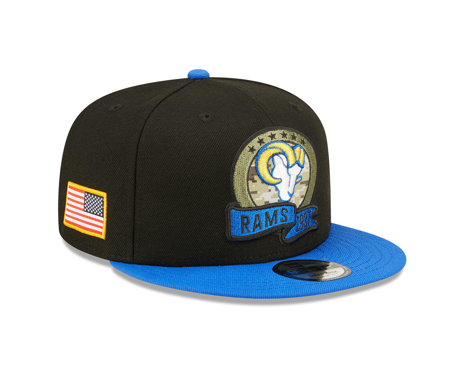 New Era 9FIFTY Cap NFL22 Salute To Service Los Angeles Rams schwarz 2/7