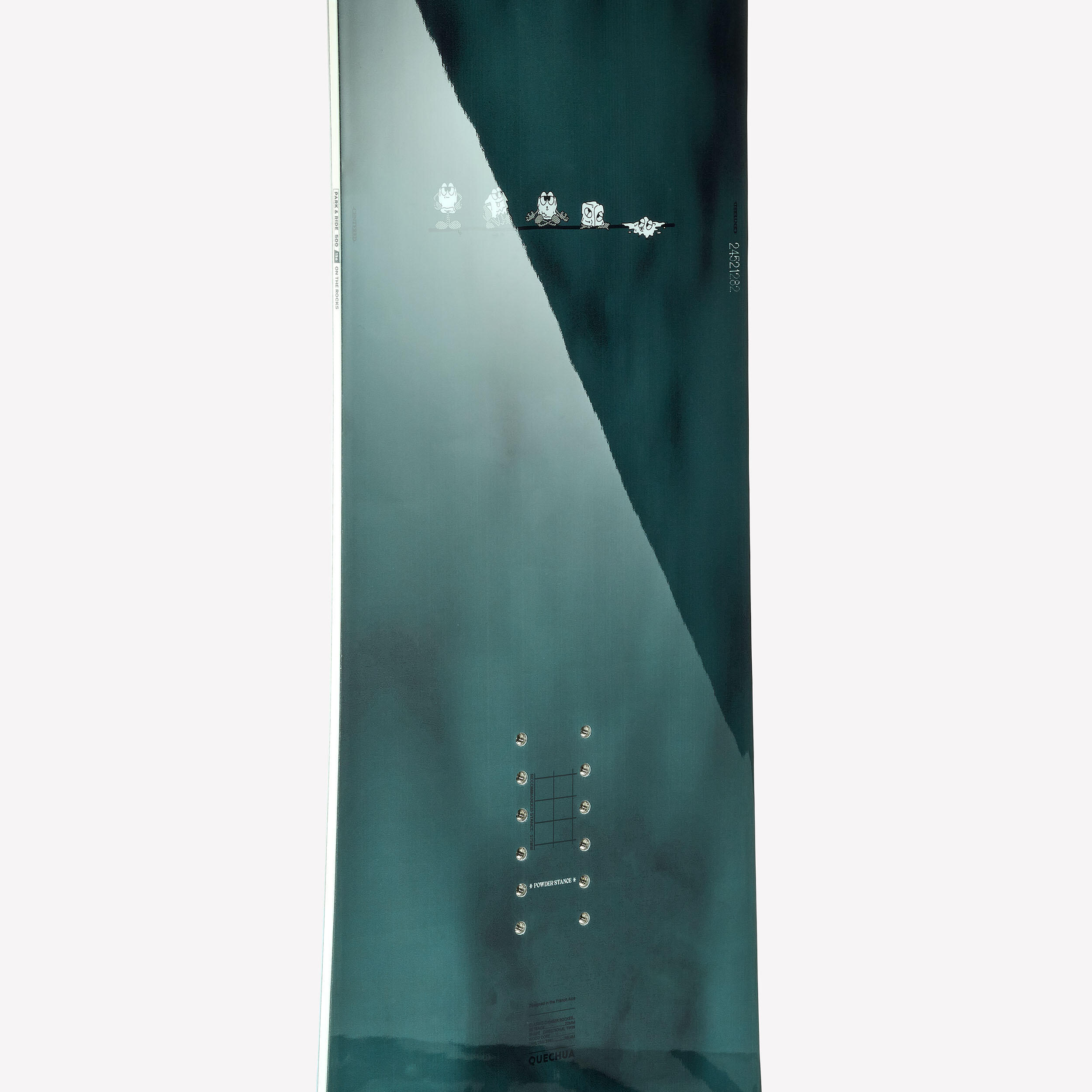 Tweedehands All-mountain- en freestylesnowboard voor heren Park&Ride 500 groen 3/5