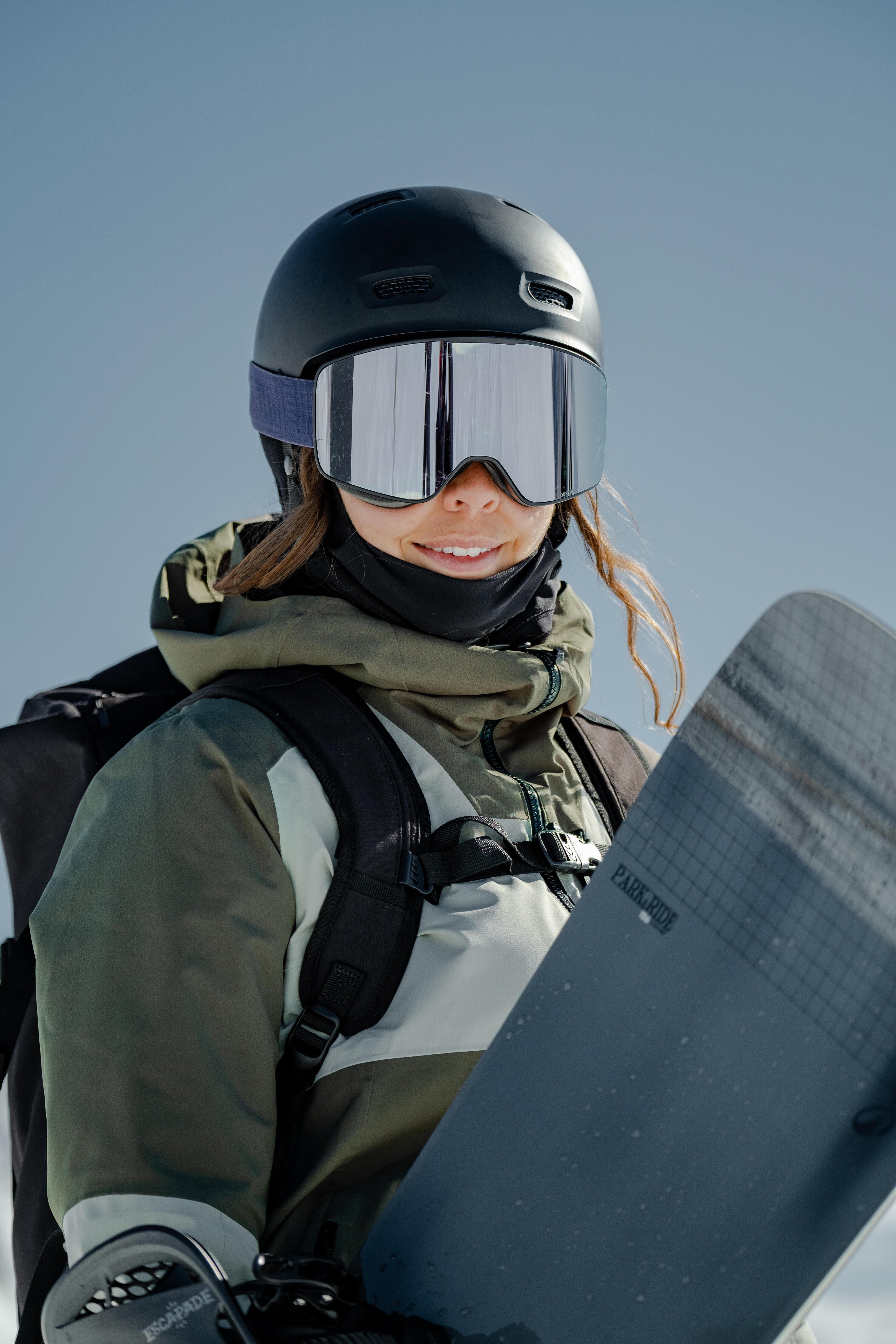 Tweedehands All-mountain- en freestylesnowboard voor heren Park&Ride 500 groen 5/5
