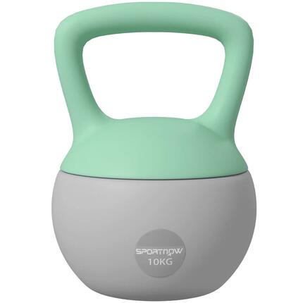 Kettlebell de 10 kg, lestée de sable, avec poignée métallique antidérapante pour