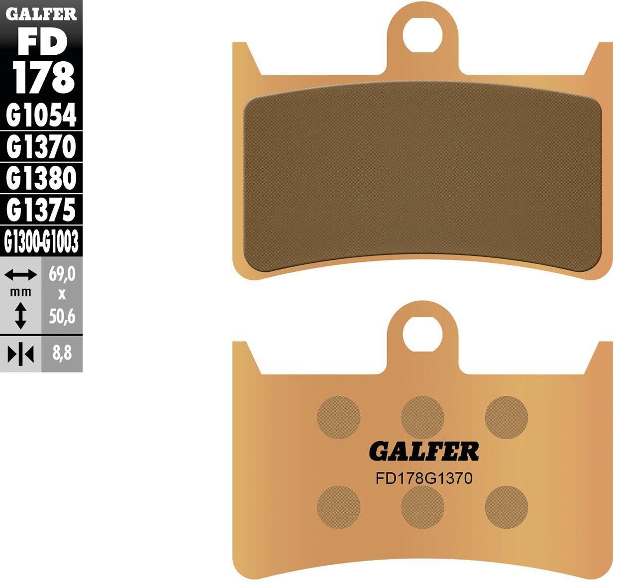 GALFER GALFER pastiglie freno FD178 (G1370) sinterizzate - Set.