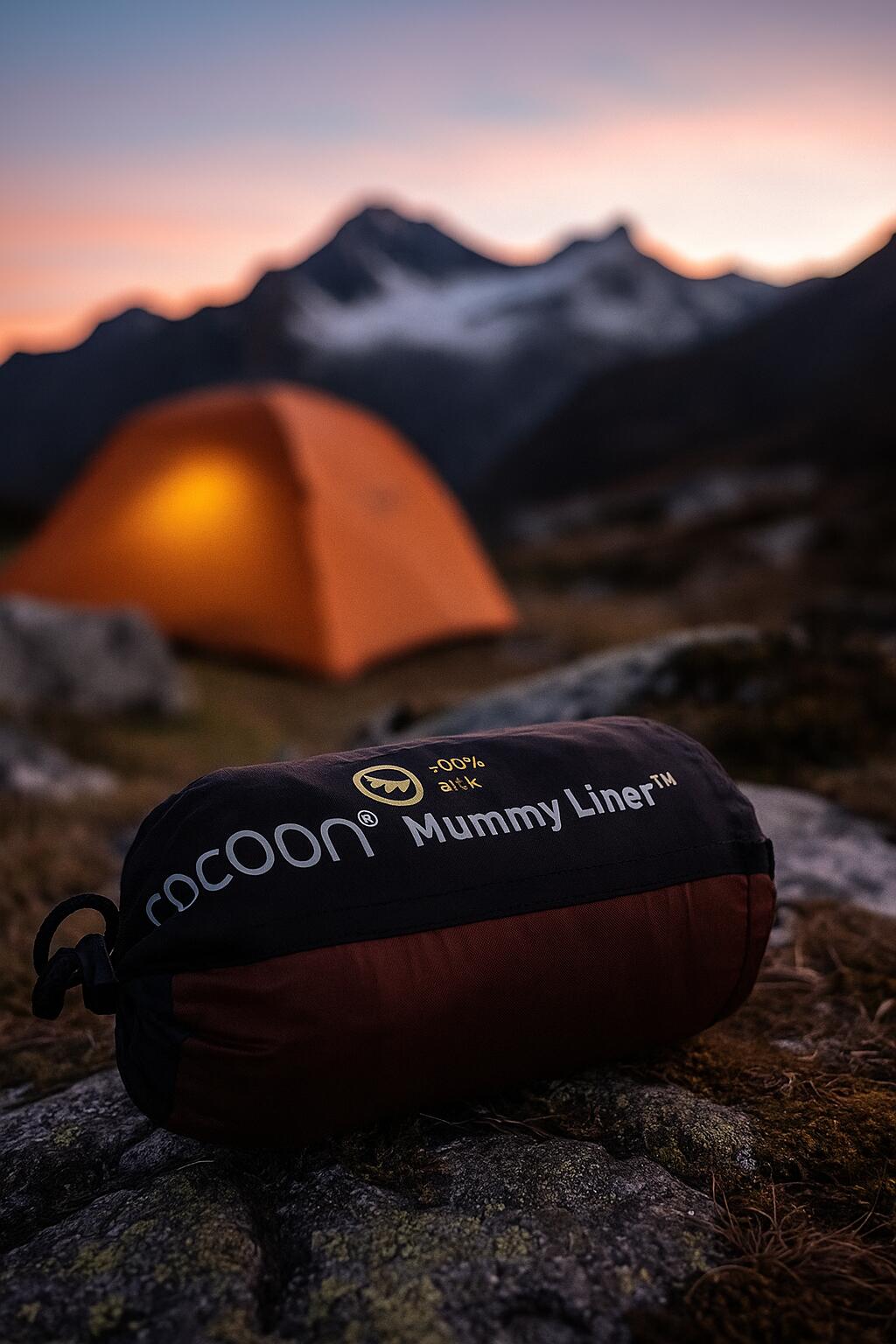 Cocoon Mummy Liner 100 % Seide – Muddy Elephant 3/3