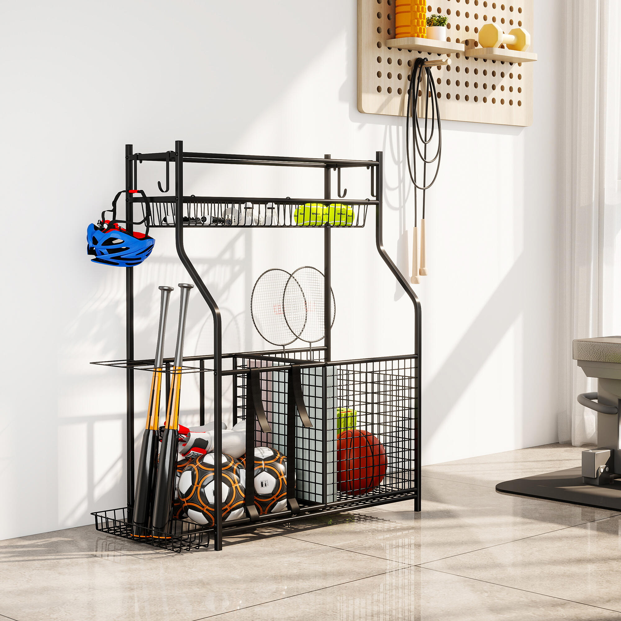 Organizador de Equipamentos Desportivos SPORTNOW Preto 2/5