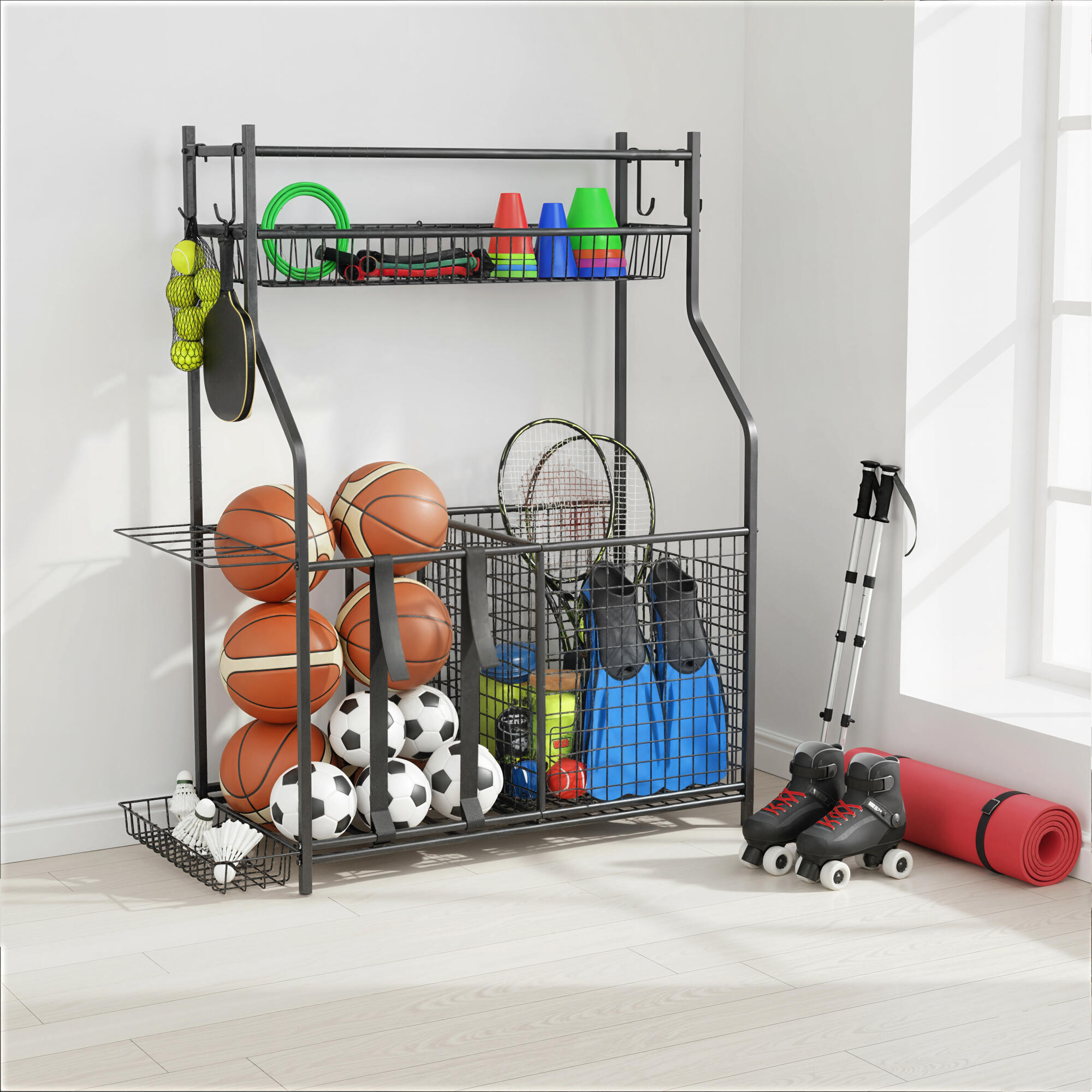 Organizador de Equipamentos Desportivos SPORTNOW Preto 5/5