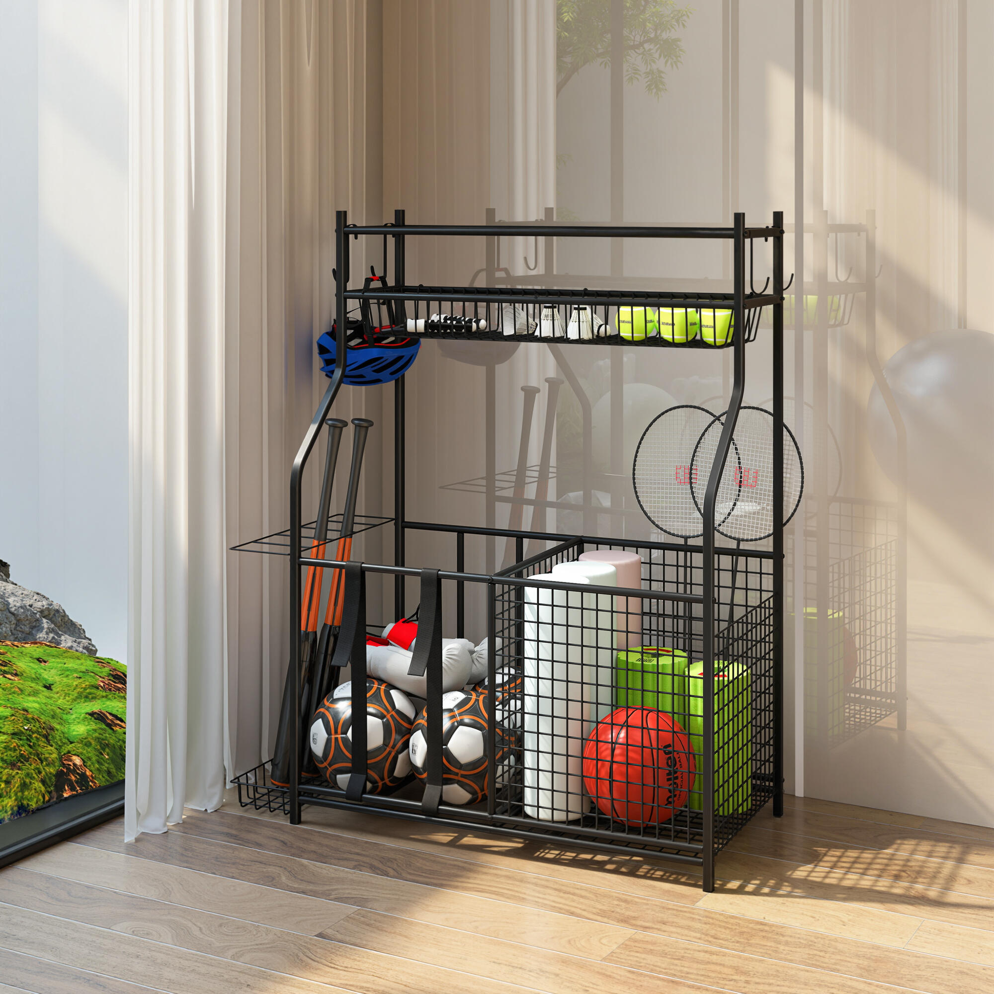 Organizador de Equipamentos Desportivos SPORTNOW Preto 4/5