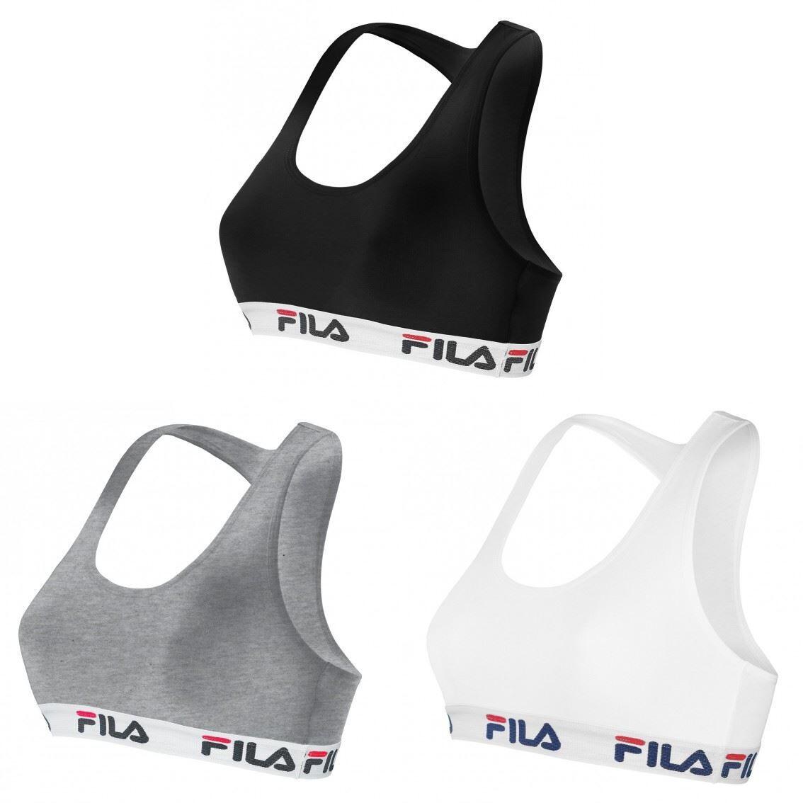 Fila - Lot De 3 Brassières Coton Femme Fila - Soutien-gorge - Blanc|gris|multicolore - 48 Xl - Decathlon