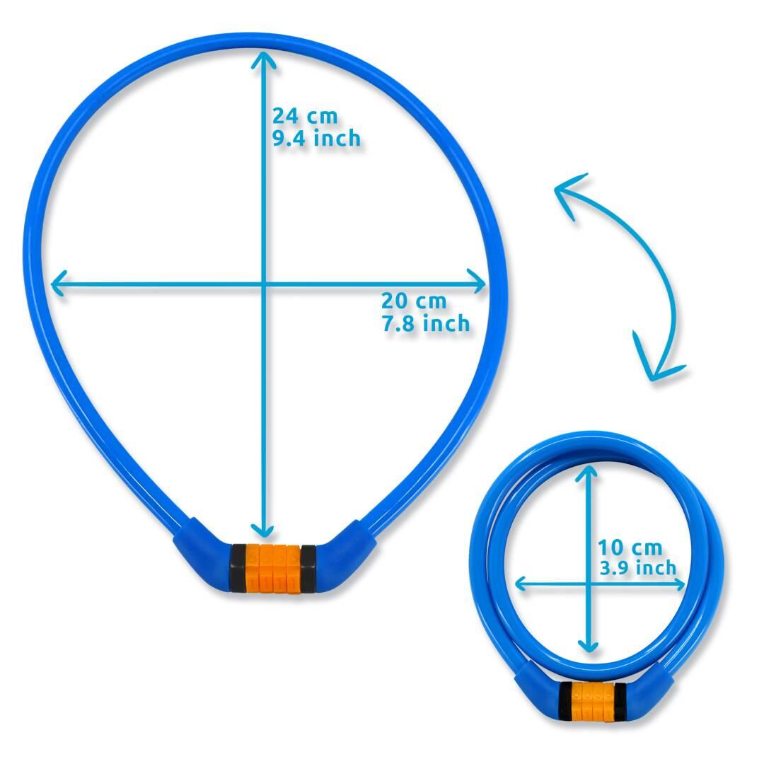 Bicycle lock for Kids and Adults | Blue |Crazy Safety |Colorful and Easy to Use 2/5
