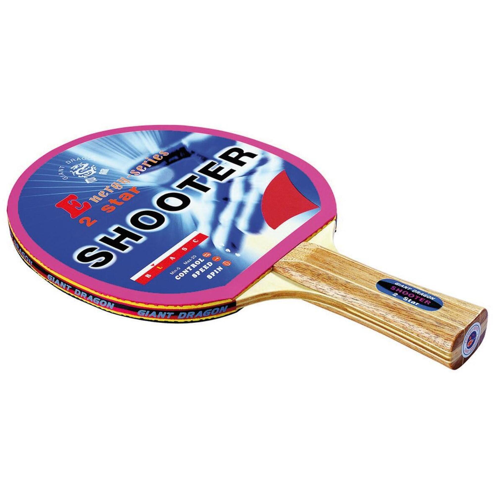 Sporti France - Raquette De Ping-pong Shooter Sporti - Raquette De Tennis De Table - Noir|rouge - Anatomique - Decathlon