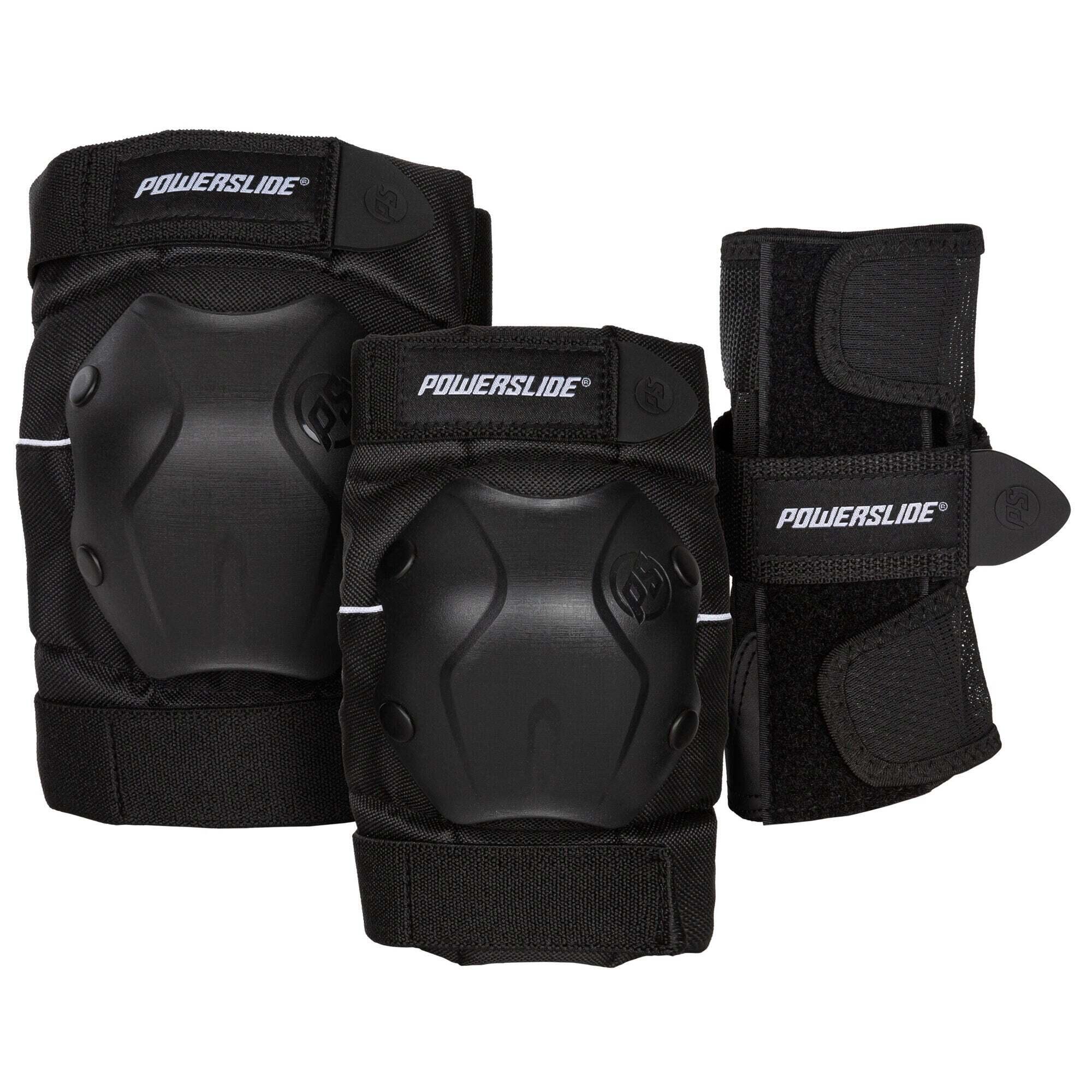 Powerslide - Ensemble Genouillère Standard Powerslide (x3) - Set De Protection Roller - Noir - 48 Xl - Decathlon