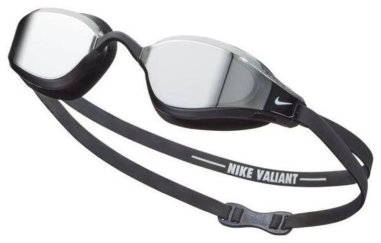 Nike Swim Valiant Schwimmbrille mit verspiegelten Gläsern – Schwarz