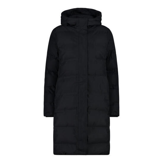 Steppmantel CMP WOMAN COAT FIX HOOD Wandern/Outdoor/Trekking Damen NERO
