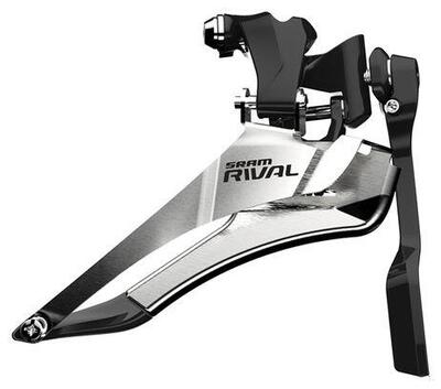 Sram rival 22 2x11 yaw voorderailleur met kettingspikker zwart