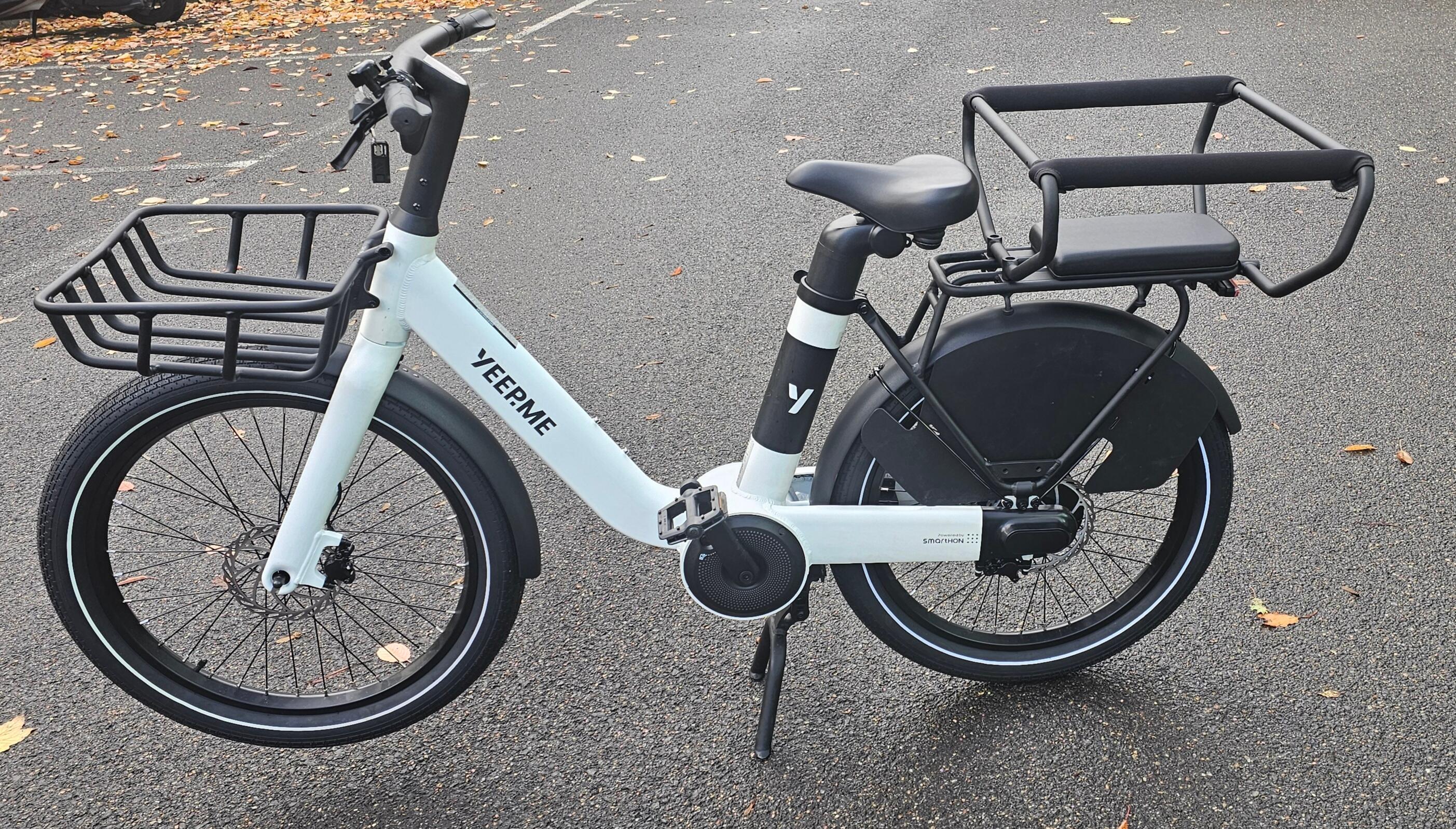 Vélo Cargo Compact YEEP.ME DAY COMPACT “Pack Cargo” Blanc - boite vitesses auto 7/7