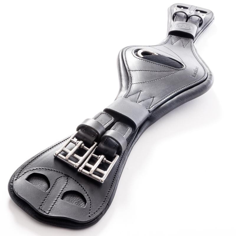 Correa de silla corta de cuero engrasado con elástico Kavalkade Julius 2/4