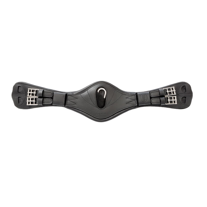 Kavalkade - Sangle De Selle Courte En Cuir Huilé Avec Élastique Kavalkade Julius - Sangle D'Équitation - Noir - 60 Cm - Decathlon