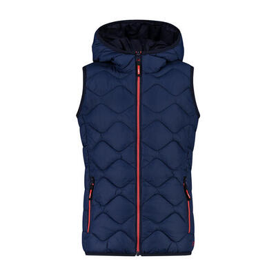 Mouwloze gewatteerde jas met capuchon voor meisjes cmp