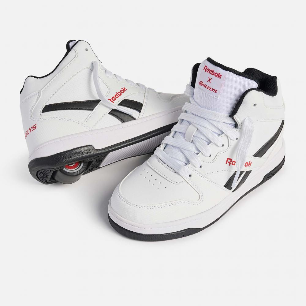 Heelys X Reebok BB4500 Mid White/Black/Red Kids Heely Shoe 3/5