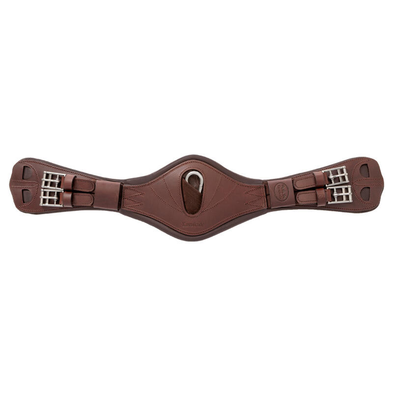 Kavalkade - Sangle De Selle Courte En Cuir Huilé Avec Élastique Kavalkade Julius - Sangle D'Équitation - Marron - 50 Cm - Decathlon