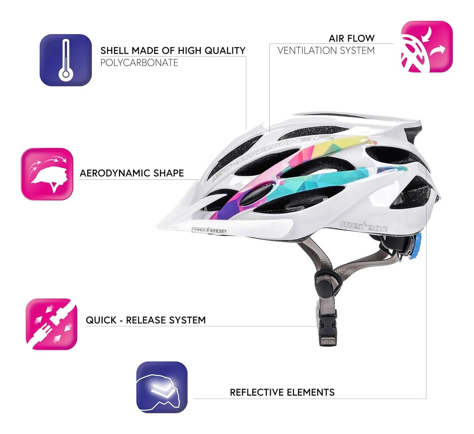 Casque Meteor Shimmer M 55-58 cm blanc 3/7