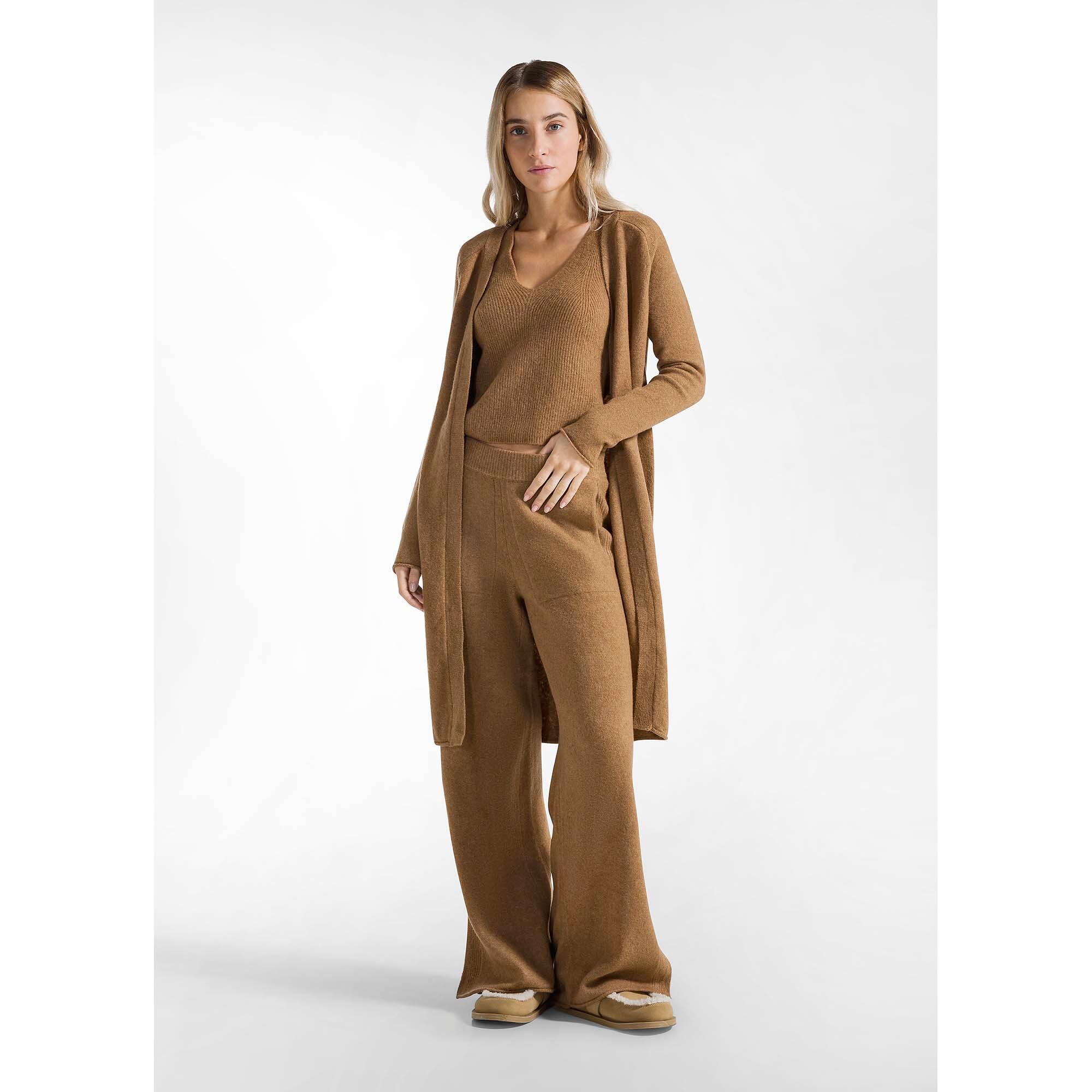 Pantalones Deha Pantalones De Punto Lounge De Perna Ancha Mujer 2/5