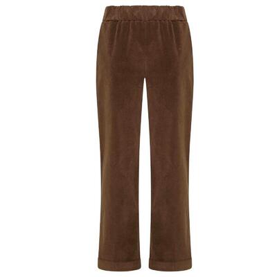 Broek deha straight pants van stretch velvet vrouwen