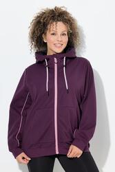 Femme Veste technique softshell à capuche matière déperlante
