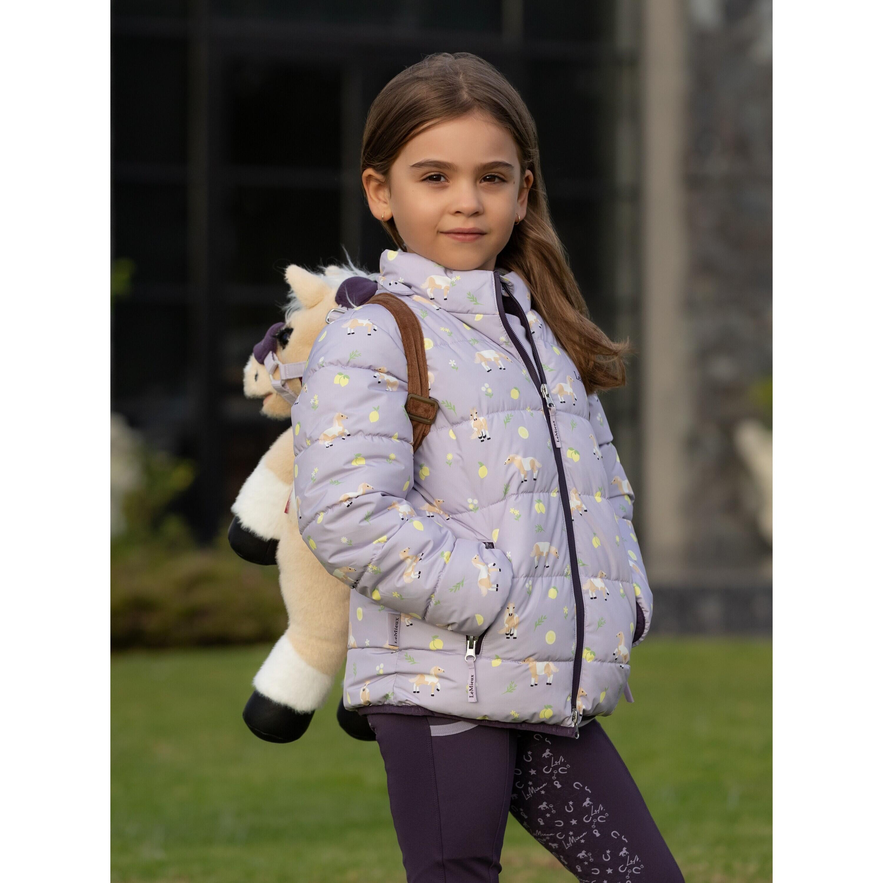 Geprinte kinderdonsjack met capuchon LeMieux Lilo 5/7
