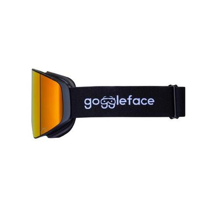 GOGGLEFACE Straight Line Pro ski- en snowboardbril - Zwart - Unisex