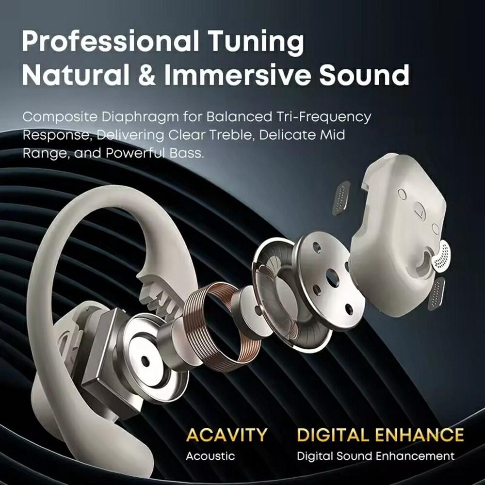 Cuffie wireless BT LANGSDOM TS17 gancio auricolare aperto impermeabili (beige) 3/7
