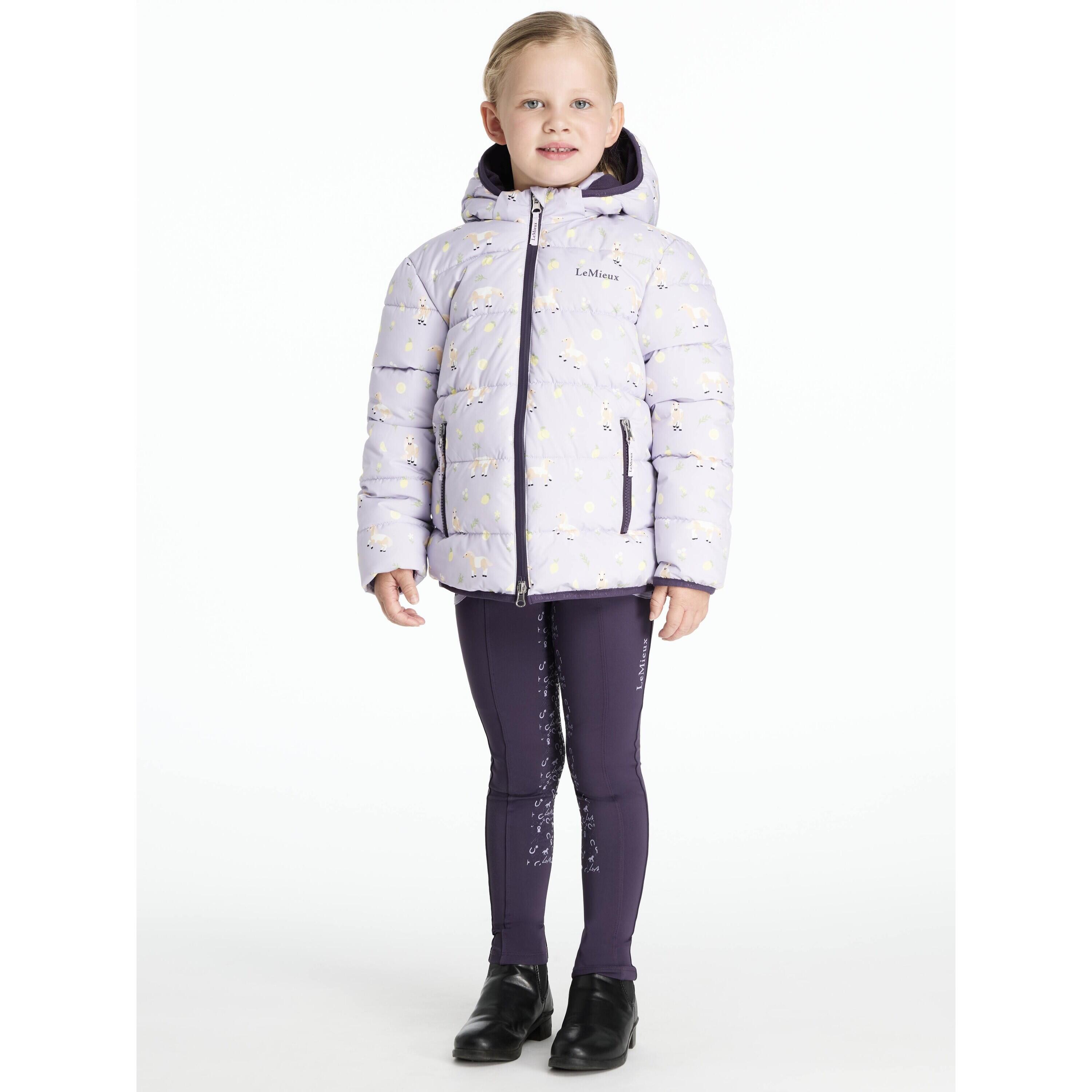 Geprinte kinderdonsjack met capuchon LeMieux Lilo 3/7