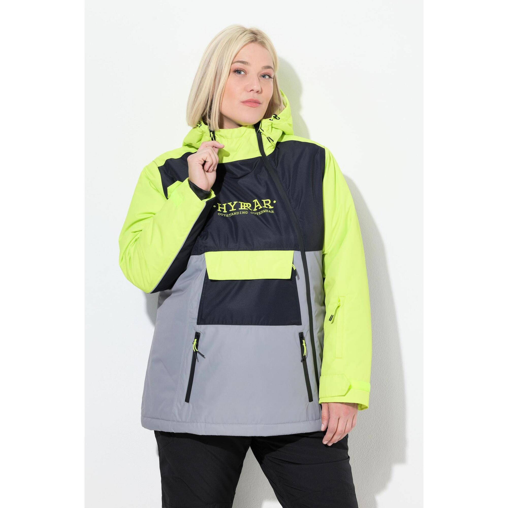 Ulla Popken - Femme Veste Technique Hyprar Imperméable Ffermeture À Glissière À Double Sens - Veste - Gris - Decathlon