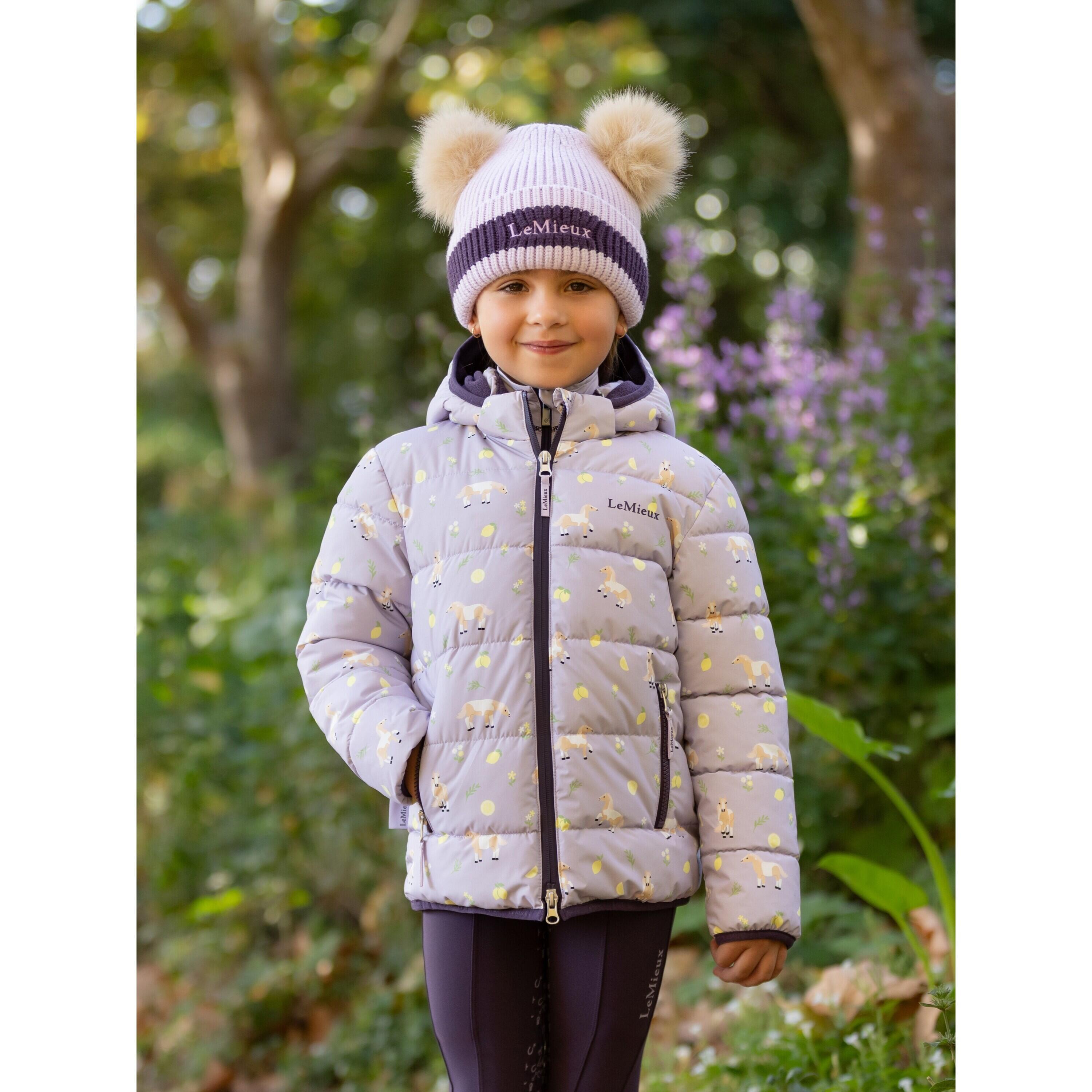 Geprinte kinderdonsjack met capuchon LeMieux Lilo 4/7