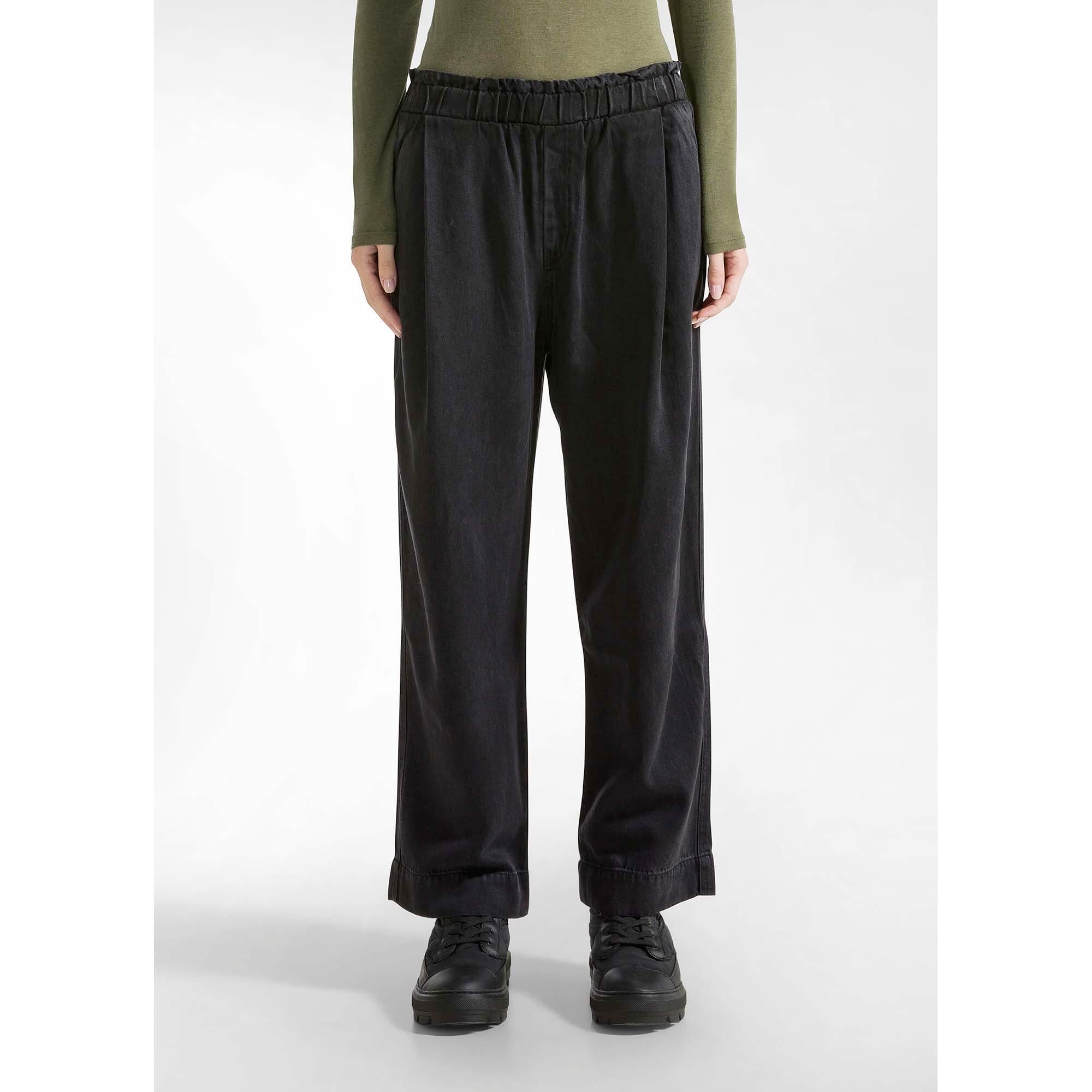 Calças Deha Calças Plissadas Em Denim De Lyocell Mulher 3/5