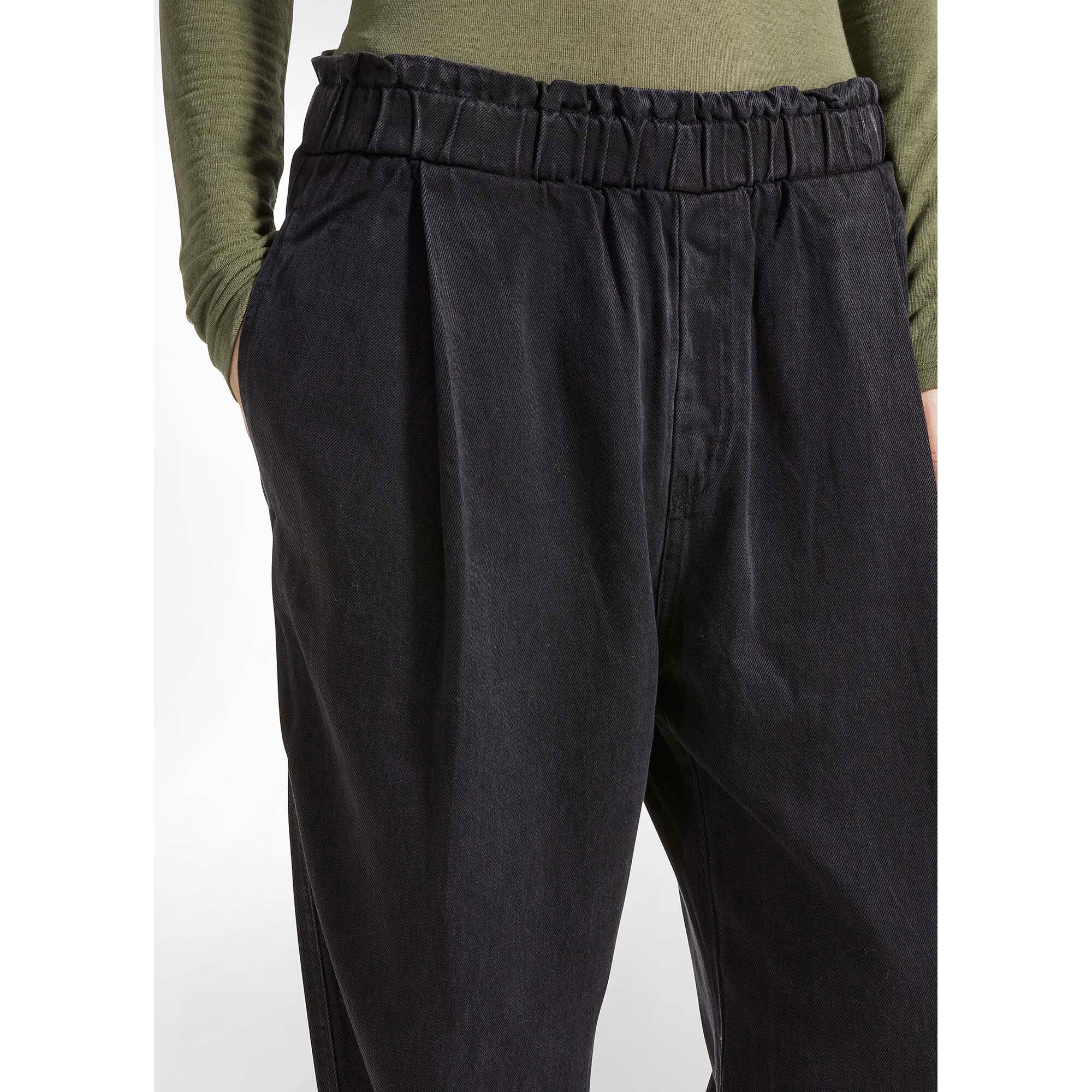 Calças Deha Calças Plissadas Em Denim De Lyocell Mulher 5/5