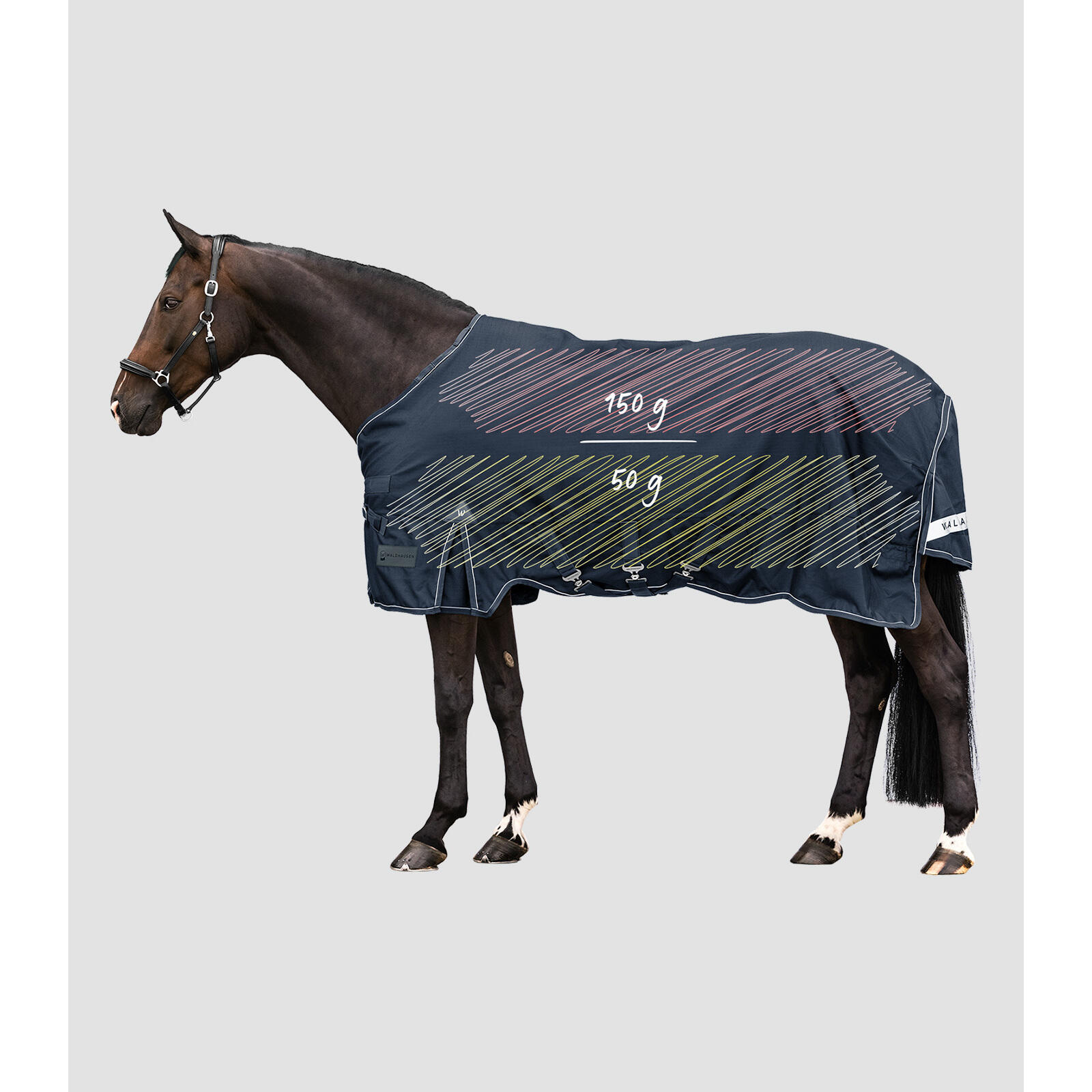 Sábana exterior multi-capa para caballo Waldhausen Scandic 150/50g 2/7