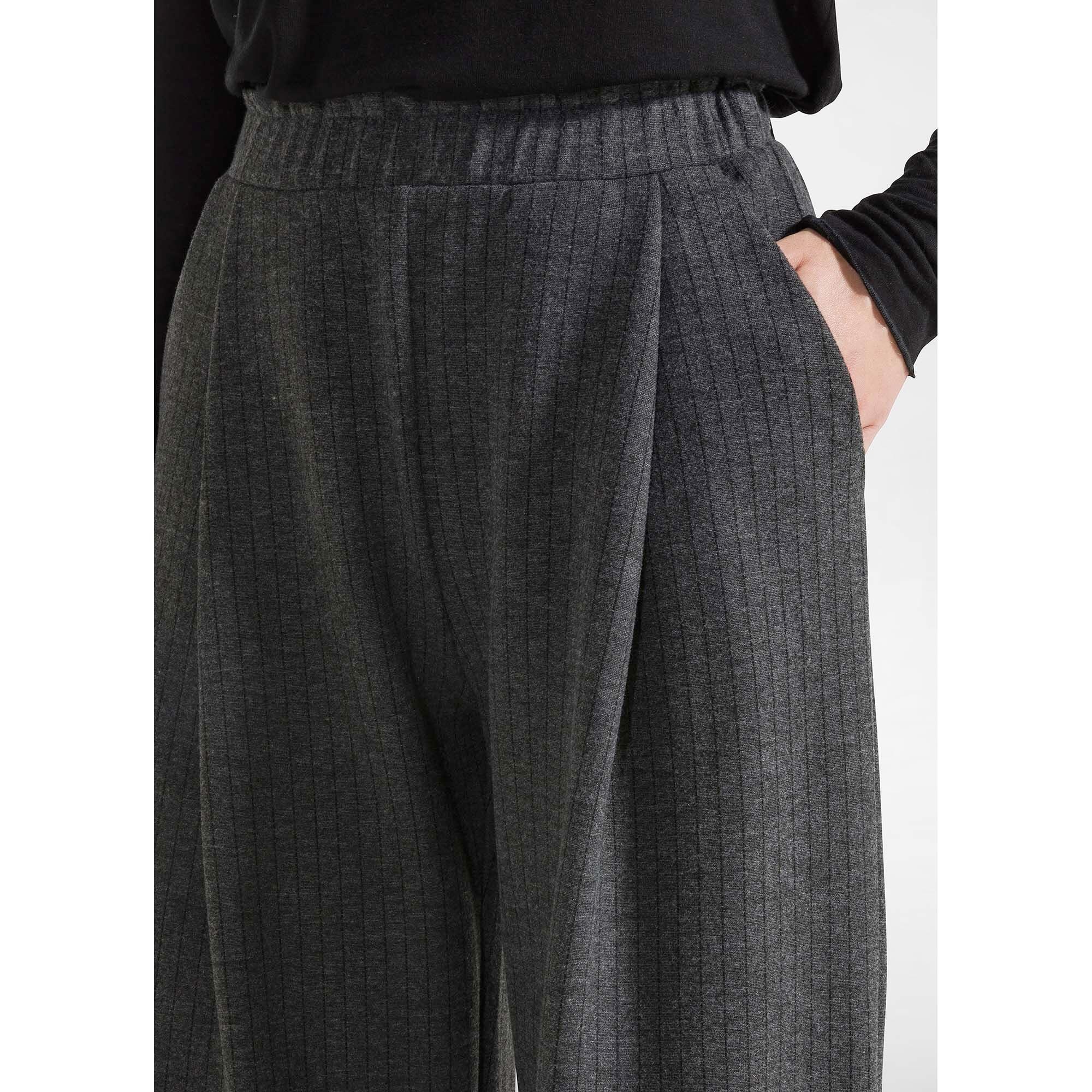 Pantalones Deha Pantalones Palazzo Plisados A Raya Mujer 5/5