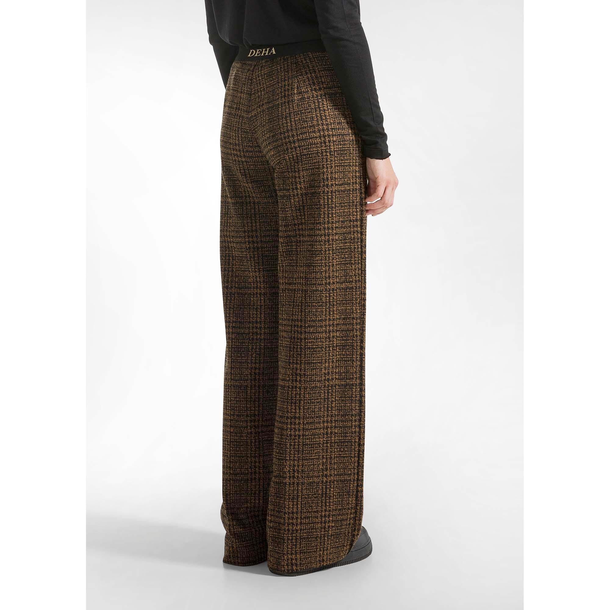 Pantalones Deha Palazzo De Jacquard A Cuadros Mujer 4/5