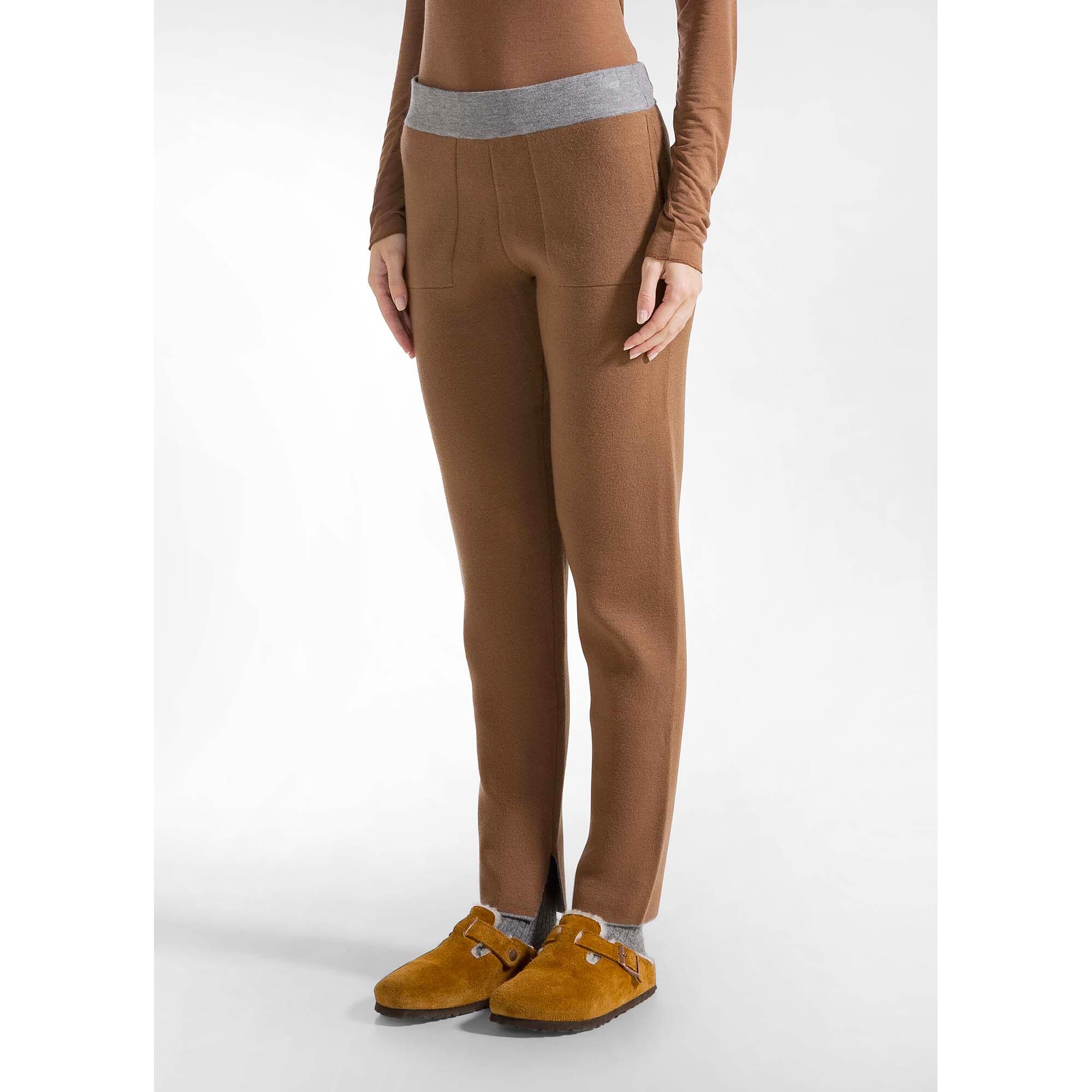 Pantalones Deha Pantalones Rectos Tejidos Bicolor Mujer 3/5