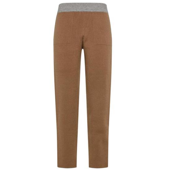 Pantaloni Deha Bi-Color Knitted Straight Pants Donna