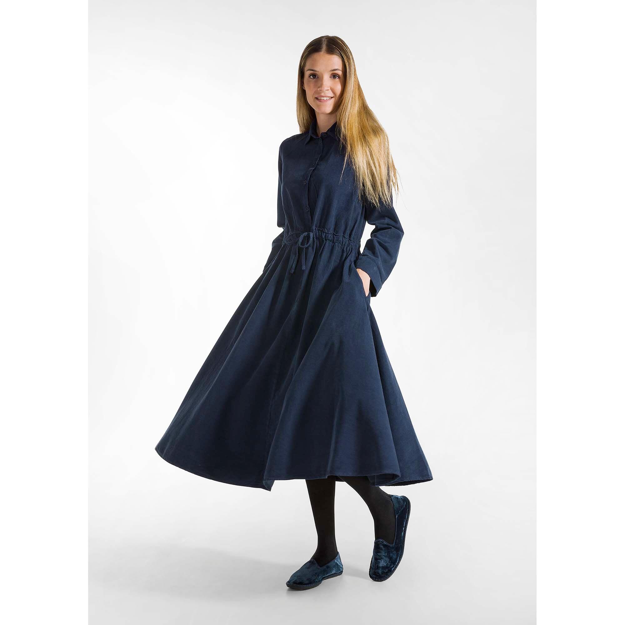 Vestido Largo De Pana Ligera Deha Mujer 3/5
