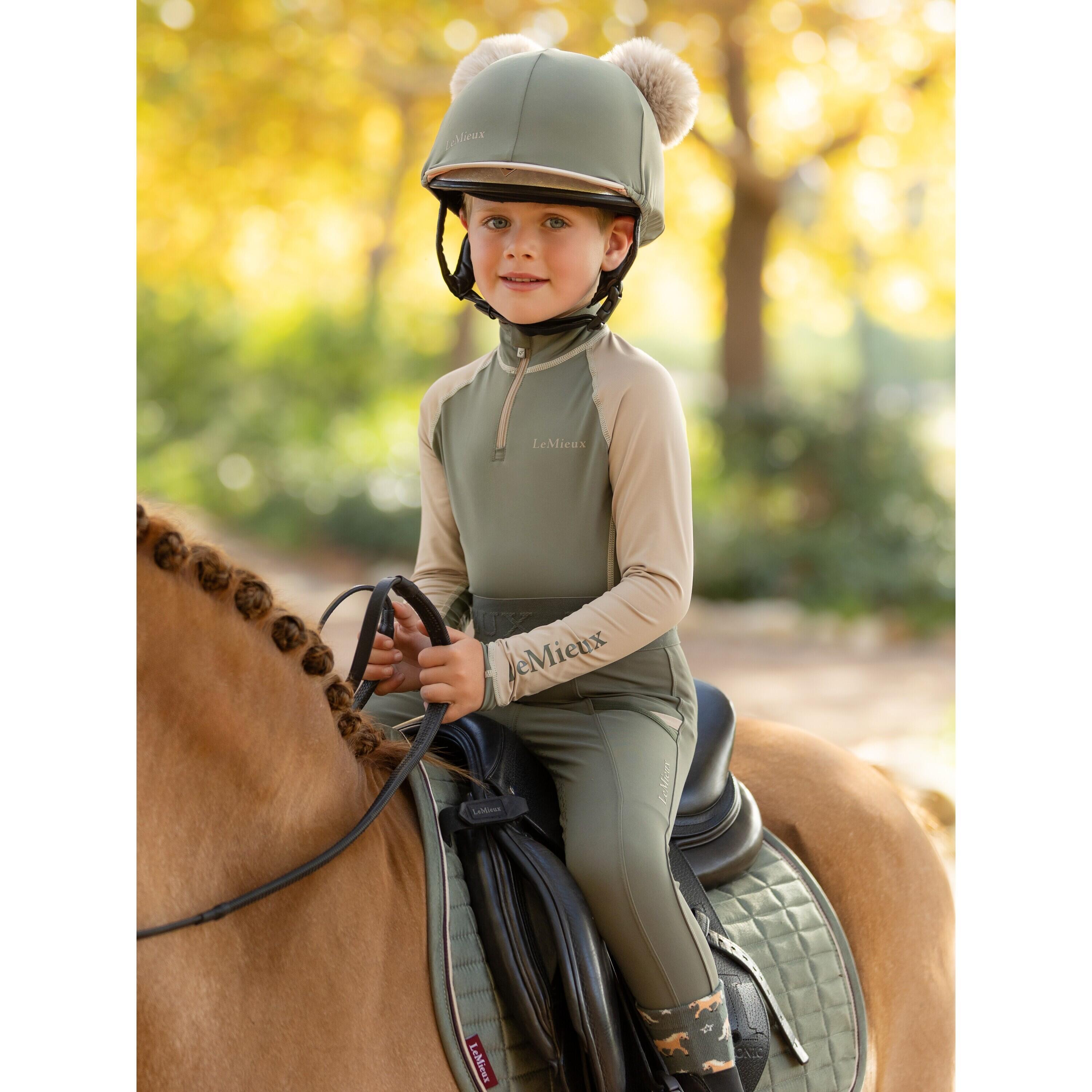 Paardrijshirt met lange mouwen mini kind LeMieux 6/7