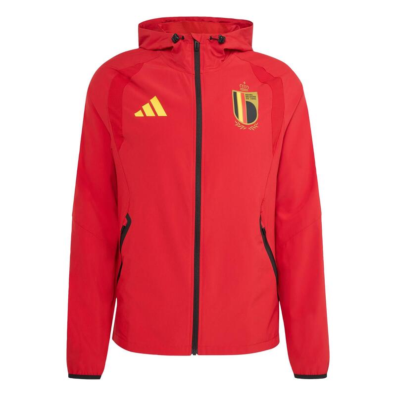 Veste coupe-vent Belgique Tiro Tech à zip sur toute la longueur