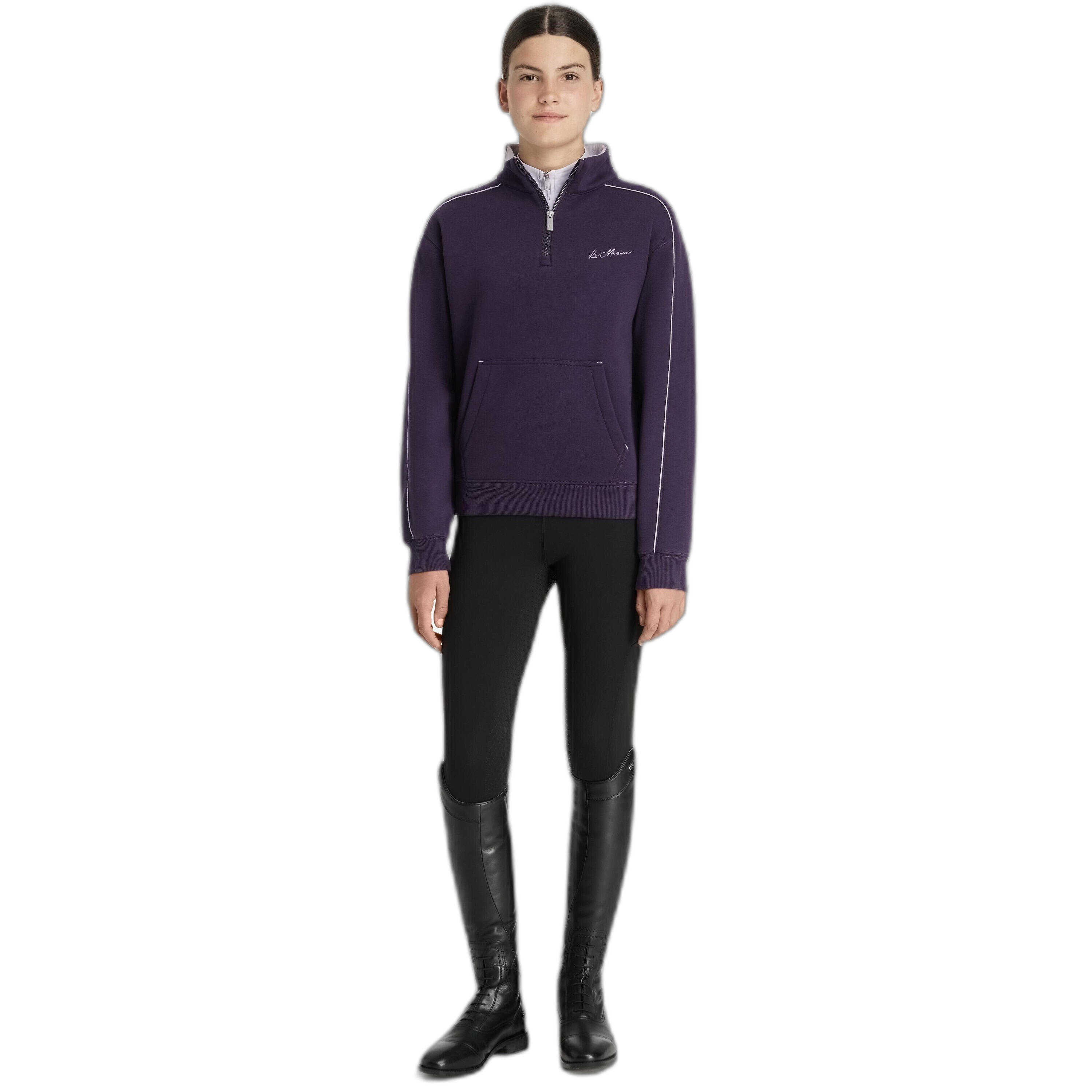 Kinderen ruitenrijk sweatshirt met ritskraag LeMieux Kate 3/5