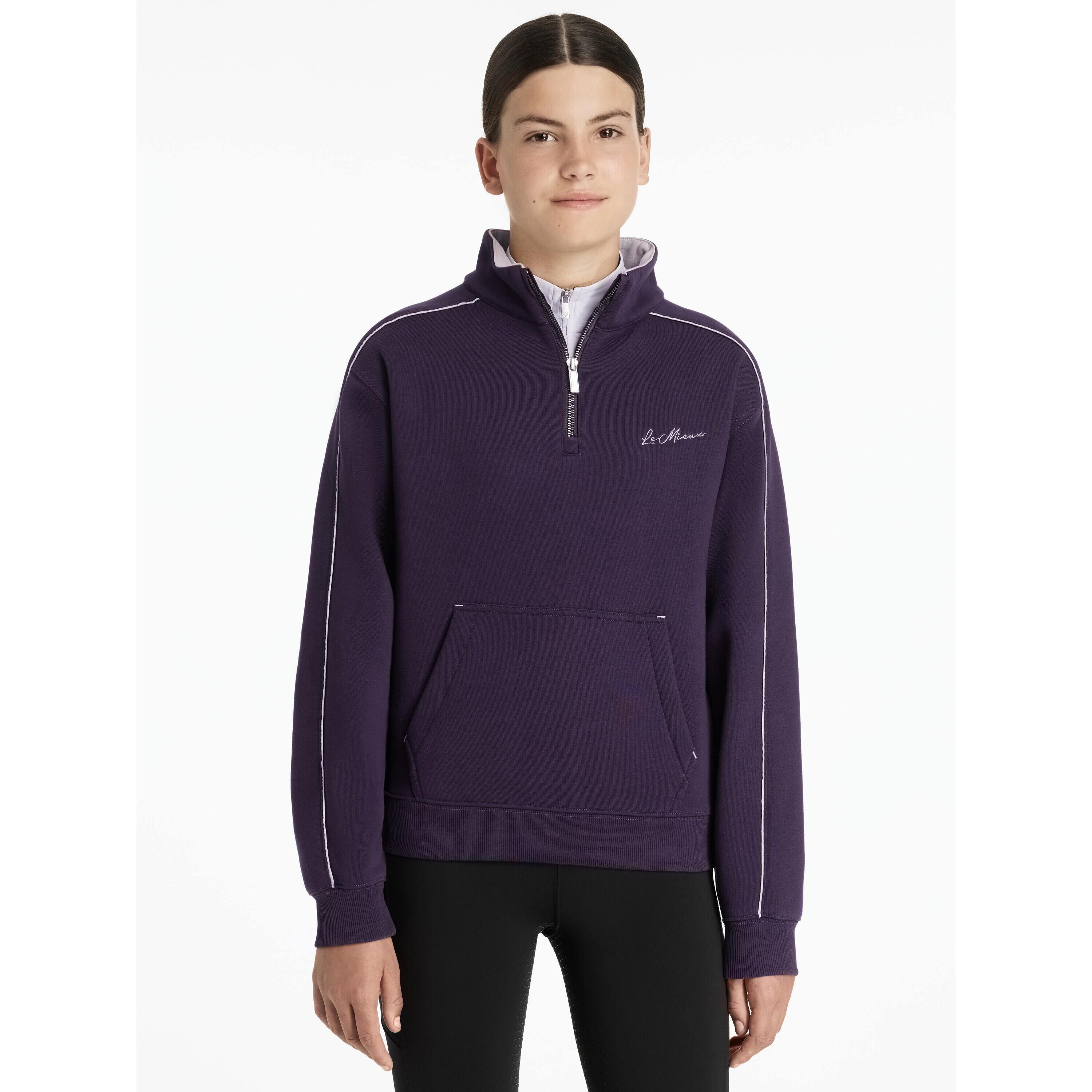 Kinderen ruitenrijk sweatshirt met ritskraag LeMieux Kate 2/5