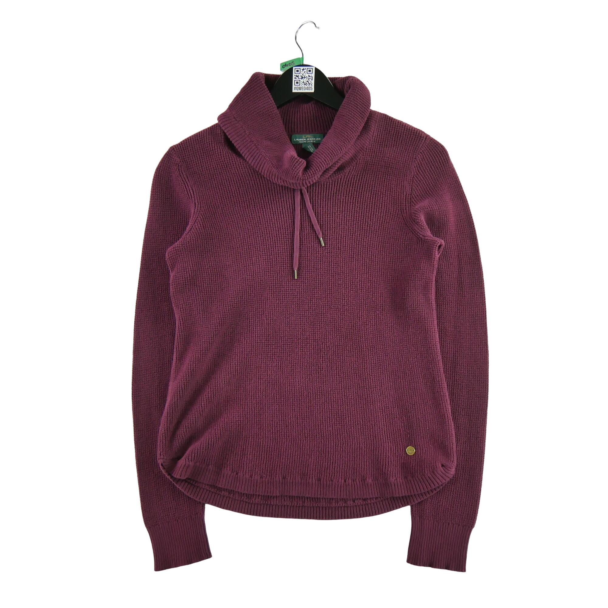 RALPH LAUREN Reconditionné - Pull Femme Bordeaux - Très Bon État