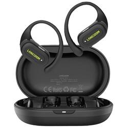 LANGSDOM TS19 Écouteurs sport sans fil BT crochet oreille étanche (Noir)